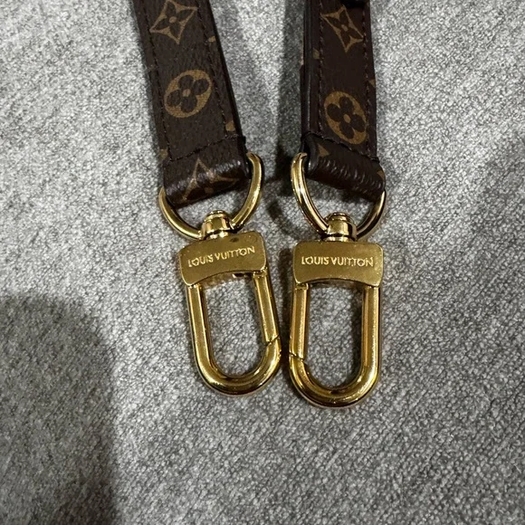 Louis Vuitton Brown Monogram Strap with Gold Accents - Picture 3 of 5